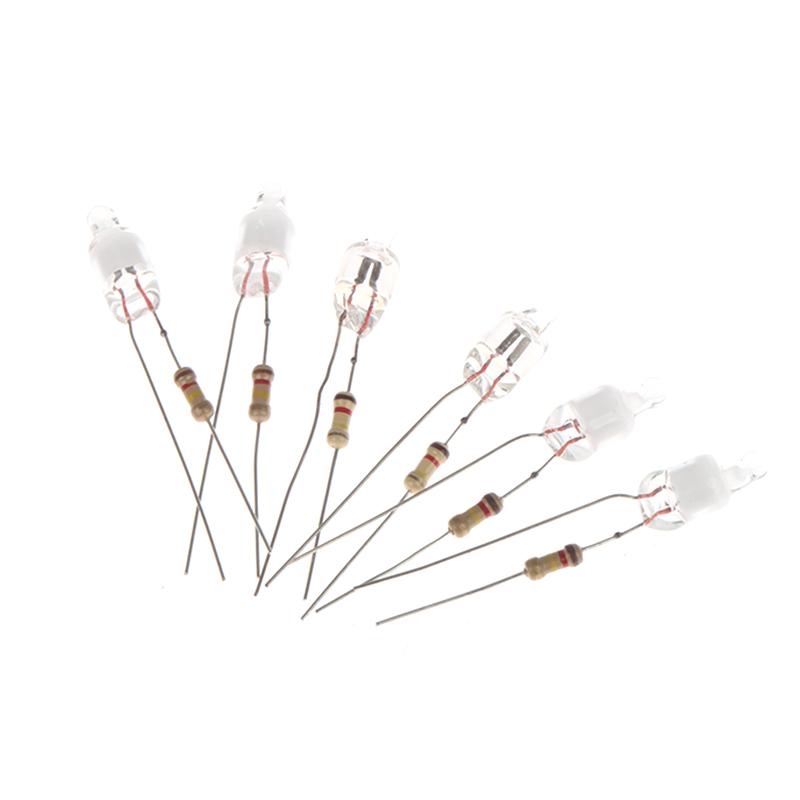 10Pcs Neon Indicator Light Green Red Blue Signs 6Mm Neon Lamp Glow Bulbs