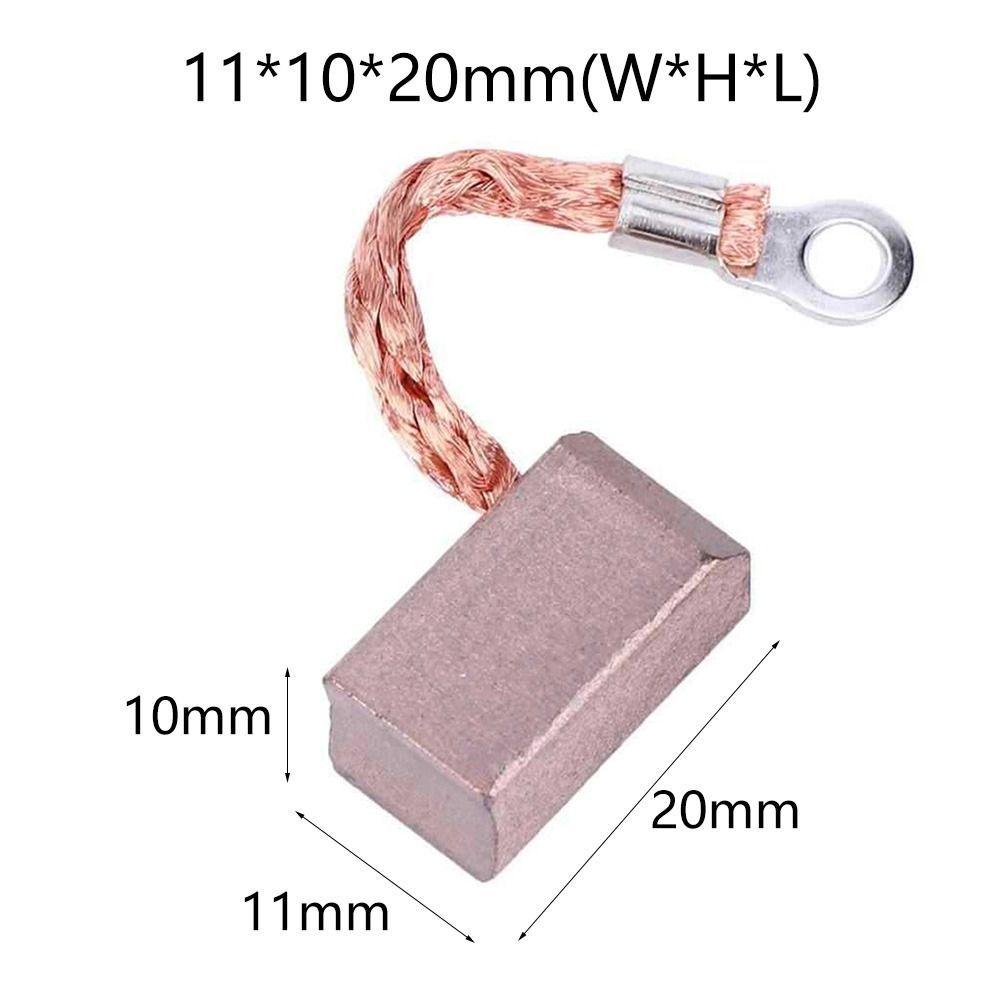 4Pcs Carbon Brushes Wire Generic Leads Generator High Quality Portable Electric Motor Brush Replacement Practical Hand Tools