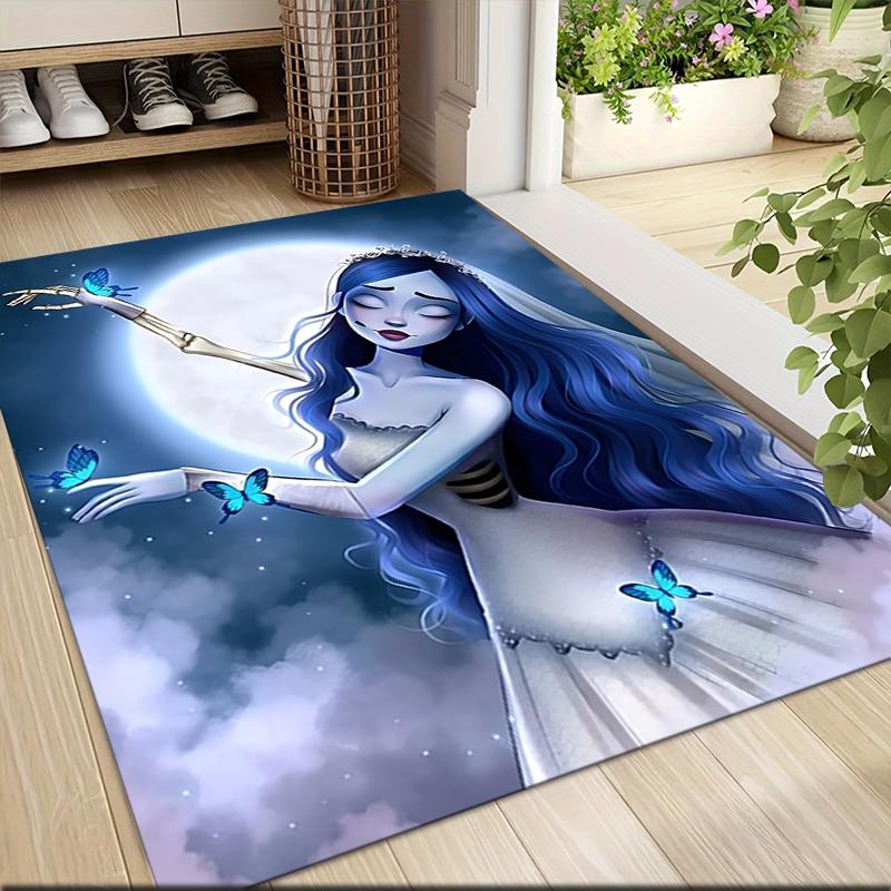 1Pc Ghostly Bride Butterflies Carpet Rug Customizable Soft Washable Antislip Home Living Room Sofa Mats Personalized Rug 0917156