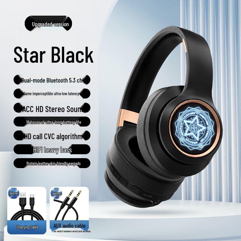 Men's Noise-Cancelling Over-Ear Bluetooth Gaming Headphones (2025 Model)