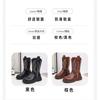 Girls Chelsea Boots Mid-Calf Soft Sole Embroidered Vintage Style Winter Kids Footwear