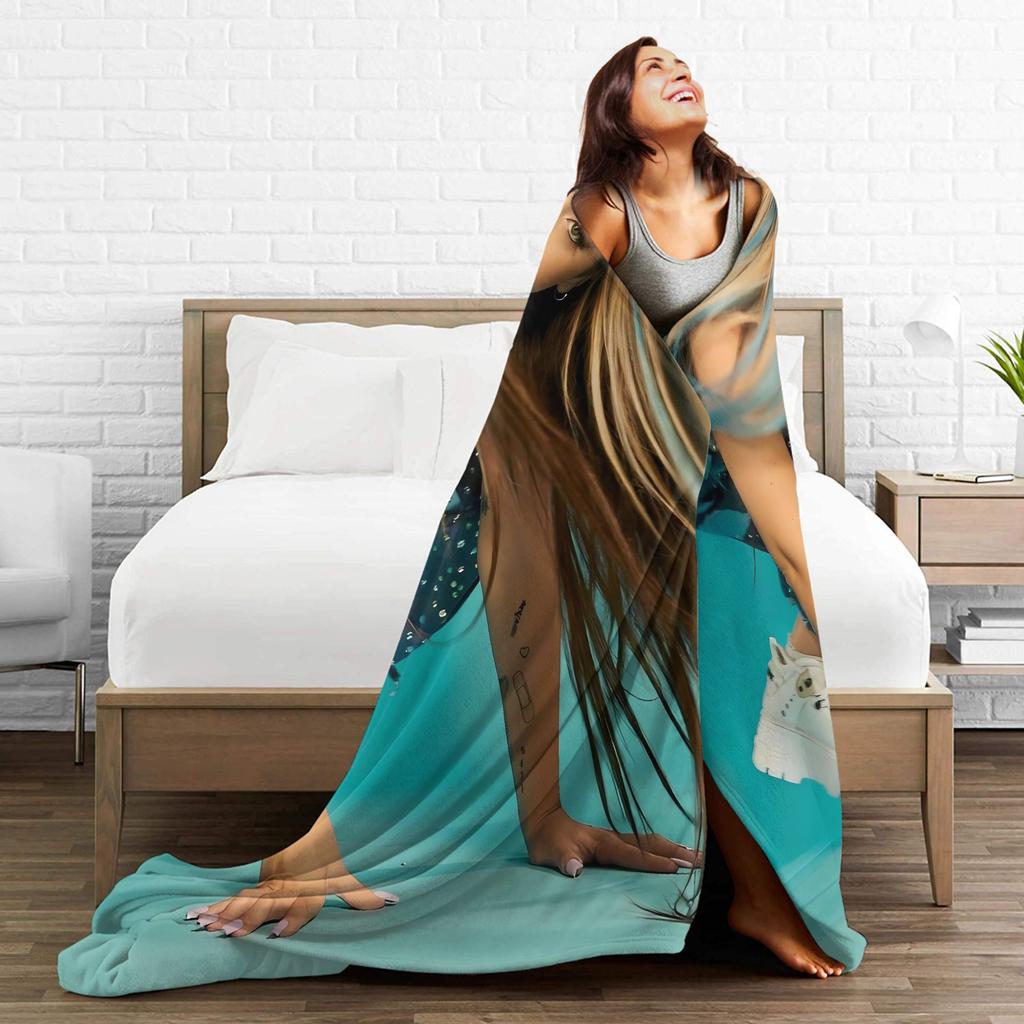 L-Lolas I-Indigos Spanish Singer Blanket Soft Print Plush Throw Blanket For Couch Bed Decorative Flannel Bedspread Bed Cover