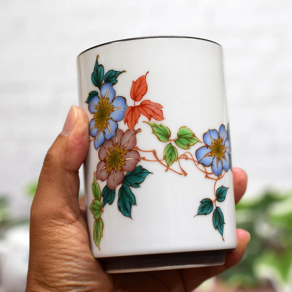 Waza no Kura Stylish Kutani Ware Tessen Ceramic Brand Japanese Made in Perfect as a Birthday 60th 70th 77th 80th 88th or 90th Birthday Celebration