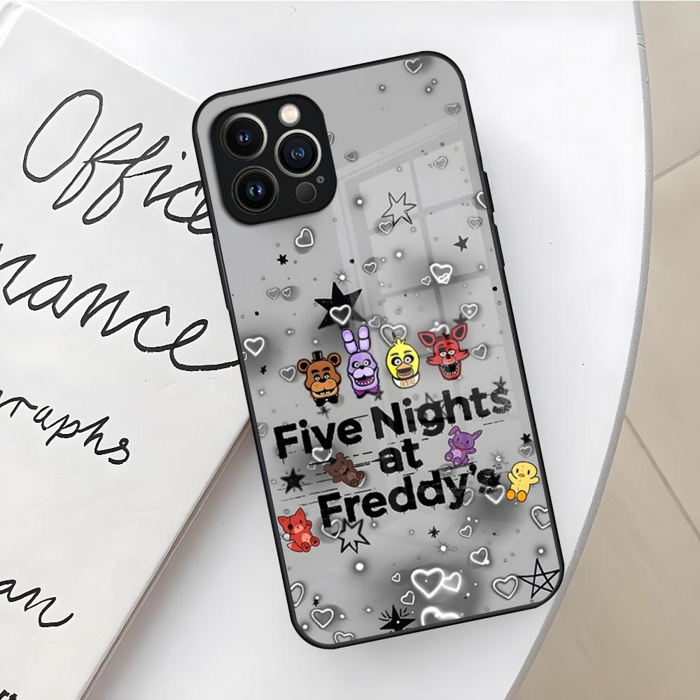 Fnaf Five-nights-At-Freddys Phone Case for Iphone 16 15 14 12 11 13 Pro Max Mini X Xr Xs Se 8 Puls glass Cover