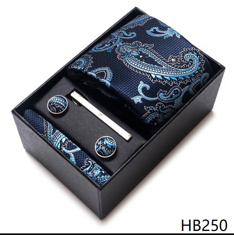 Cravate formelle pour homme, boutons de manchette, serviette de poche, costume six pièces, costume haut de gamme, petit foulard carré, motif rétro, marié, mariage