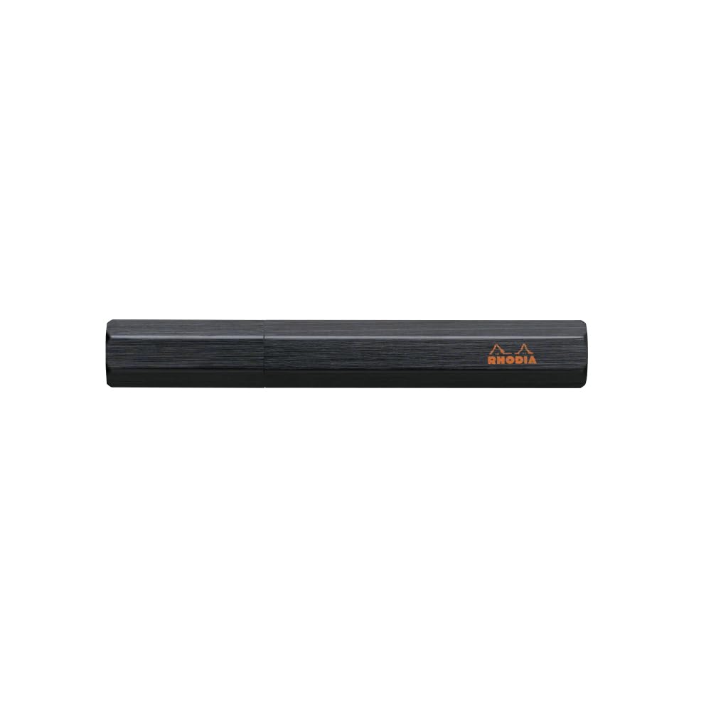 Rhodia Mechanical Pencil Script Lead Case and Refill Aluminum Body with Anodized Black RHODIA Cf9358 Set, 0.5mm, Finish,