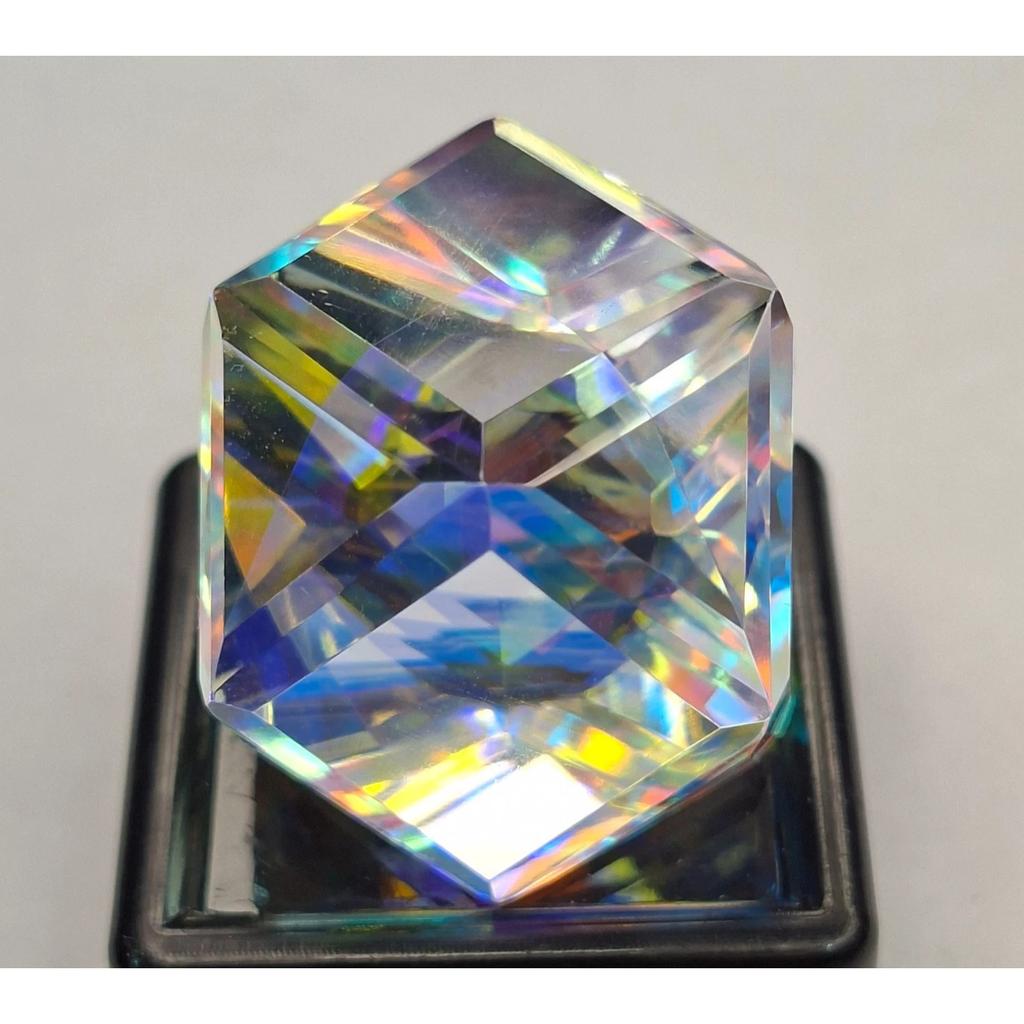 Natural Mystic Quartz Faceted Hexagonal Cut 106-108 Ct Beautiful Loose Gemstone