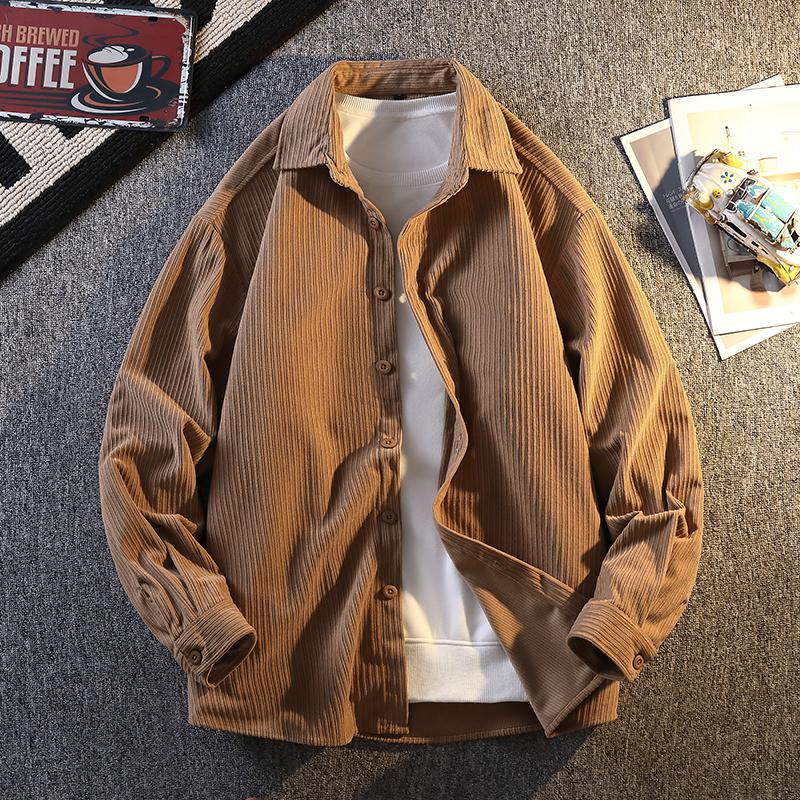 Men's Long Sleeved Shirt Korean Casual Loose Shirt Men's Coat