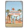 Welcome To Las Vegas Plaque Metal Tin Signs Vintage Decor Nevada Casino Metal Posters Wall Art Decor