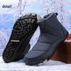 Damen Warme Futter aus Kunstfell Wasserdicht Rutschfest Reißverschluss Knöchel Schneestiefel Outdoor Wandern Spazierengehen Winterstiefel