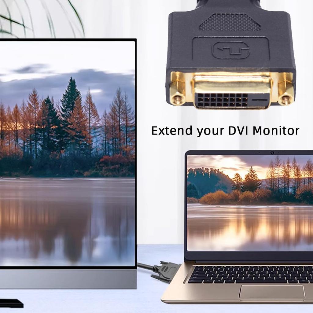 Xiwai DVI Stecker auf Buchse Verlängerungskabel Dual Link Digital Video für und Fernseher 24+1 50cm, DVI-D Monitore, Projektoren,