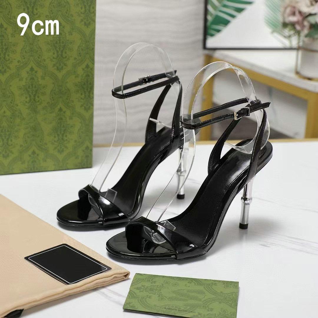 

Fashion Sexy And Sophisticated Women S Summer 2025 New Style Of Thin-Heeled High Heels Patent Leather Open-Toe One-Strap Sandals 34