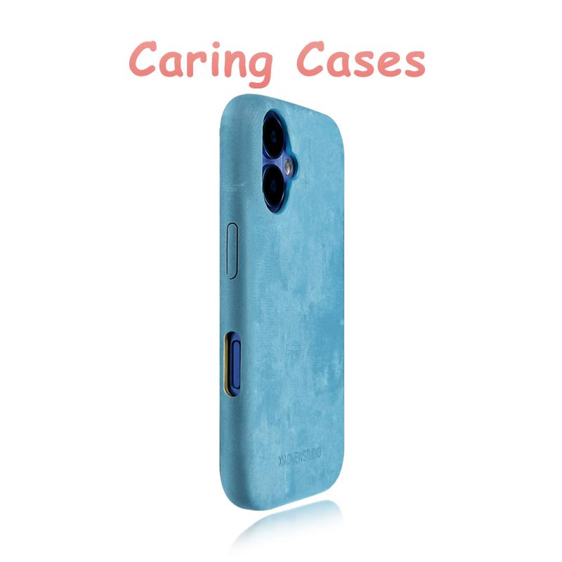 

For iPhone 17 Pro Max Case Navy Retro Distressed Velvet Soft Touch Shockproof Premium Compatible with iPhone 16 15 14 13 iPhone 13 синій