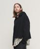 CARGOBROS Hooded Cropped Layered Long Sleeve Knit (Black)
