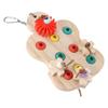 Bird Wooden Chewing Puzzle Toy Hanging Colorful Training Toys for Parrot Pigeon Sparrow