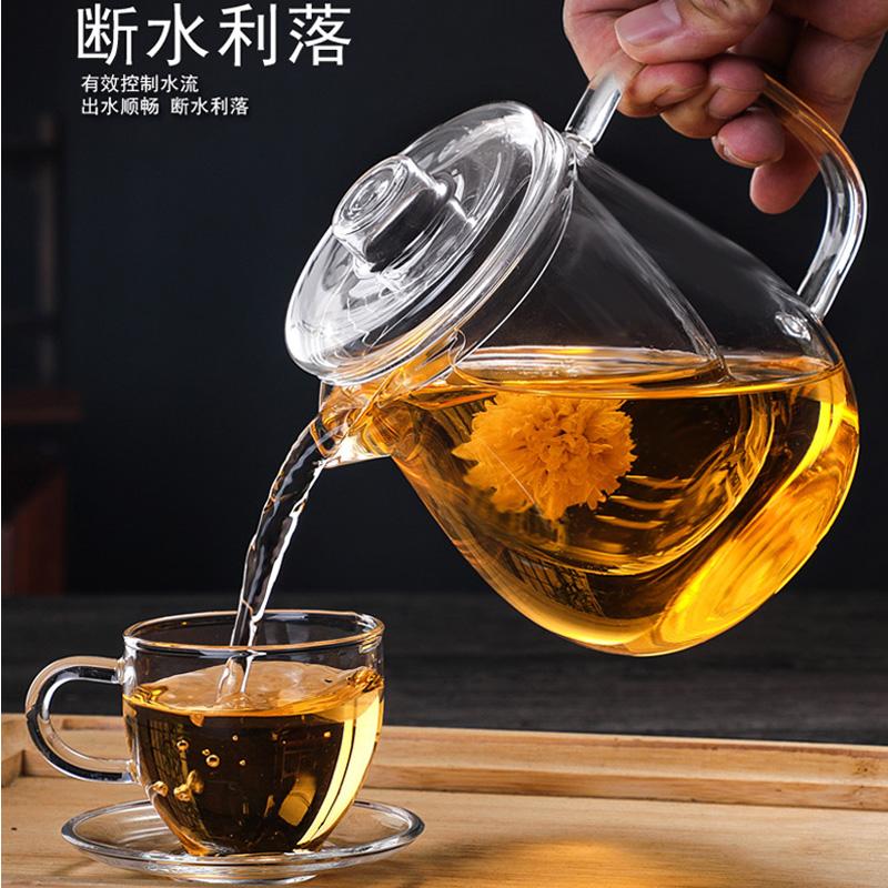 HMLOVE Glass Teapot Penguin Shape Chinese Tea Ceremony Transparent Teawear Set Cup Filter High Boron Silicon Janpanese Pot 500ML