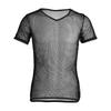 Summer Cool Mesh Slim Casual Short Sleeve T-Shirt Mesh T-Shirt Man See Through Vest Tops