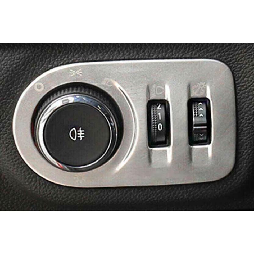 Headlight Button Frame Cover Trim Fit For Chevrolet Cruze 2016-2019 Silver Steel