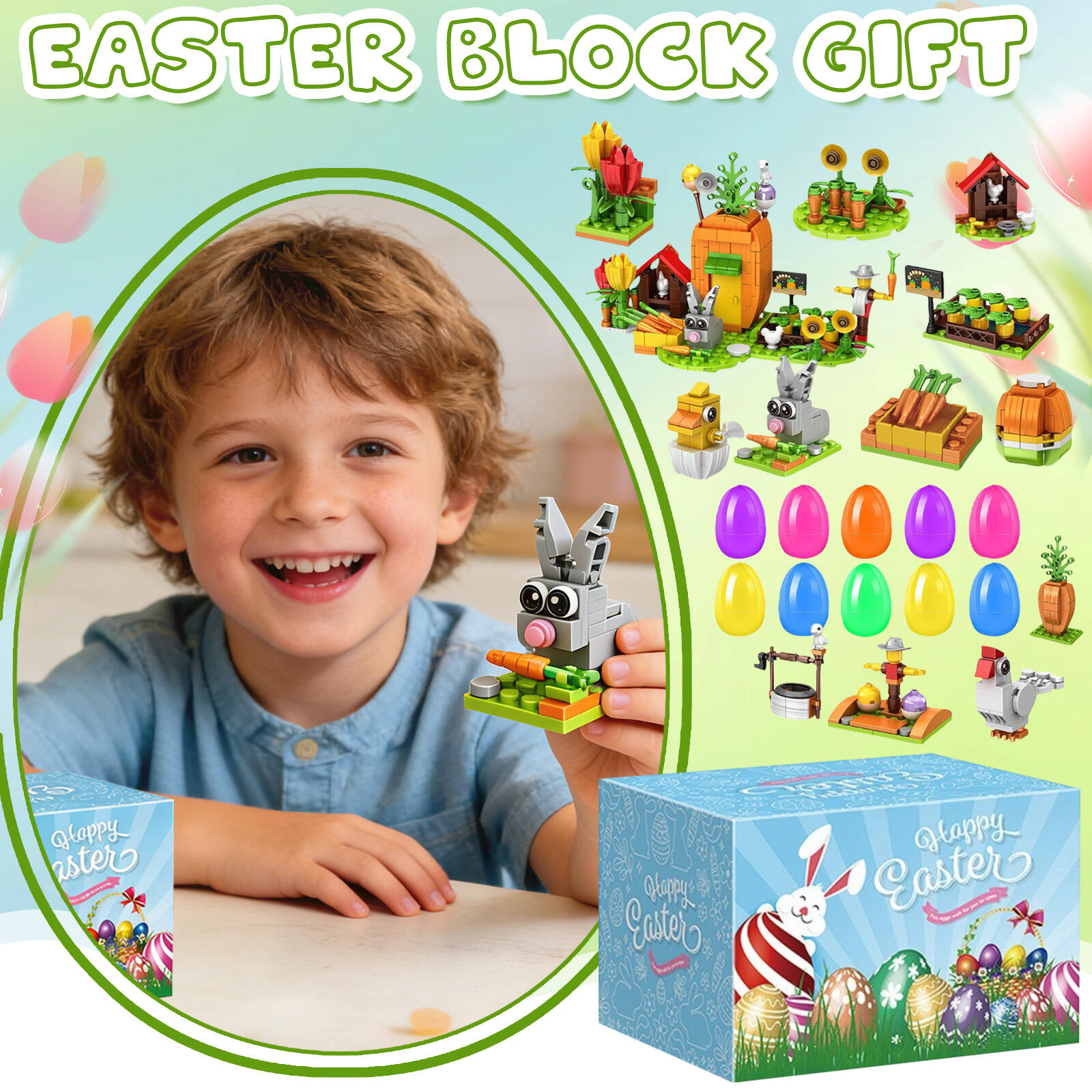 Животное Строительство Пасхальное Яйцо Детали Строительство Игрушка-Яйцо Симулятор One Size