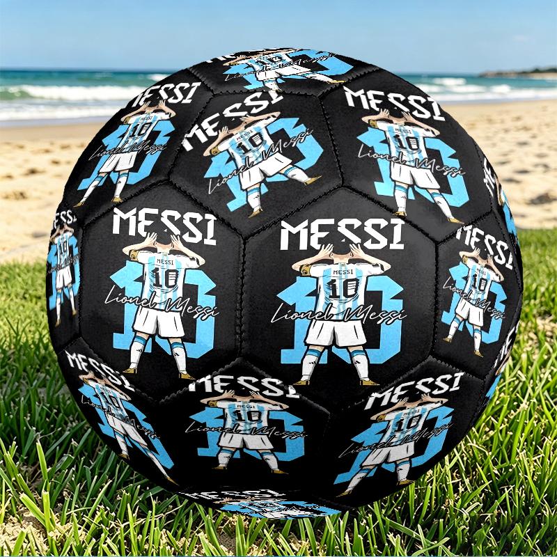football player Print Size 5 Soccer Ball, PU Wear Resistant Football for Match Training and Daily Practice, Birthday Gift for Soccer Fans