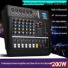 All-in-One 4/6 Channel Professional Mixer Amplifier with High Power, Reverb, and Equalizer for Stage and Wedding Performances