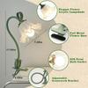 Flower Desk Lamp with Clamp, 3 Color Modes Flower Eye-Caring Clip on Light, Flexible Gooseneck Reading Table Clamp Lamps for Home Office Bedroom