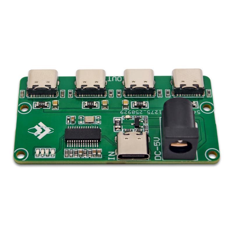 1Pcs 1-To-4 Splitter Type C Interface Usb2.0 Hub Module High Speed 480Mbps For Multi Device Access Embedded Development