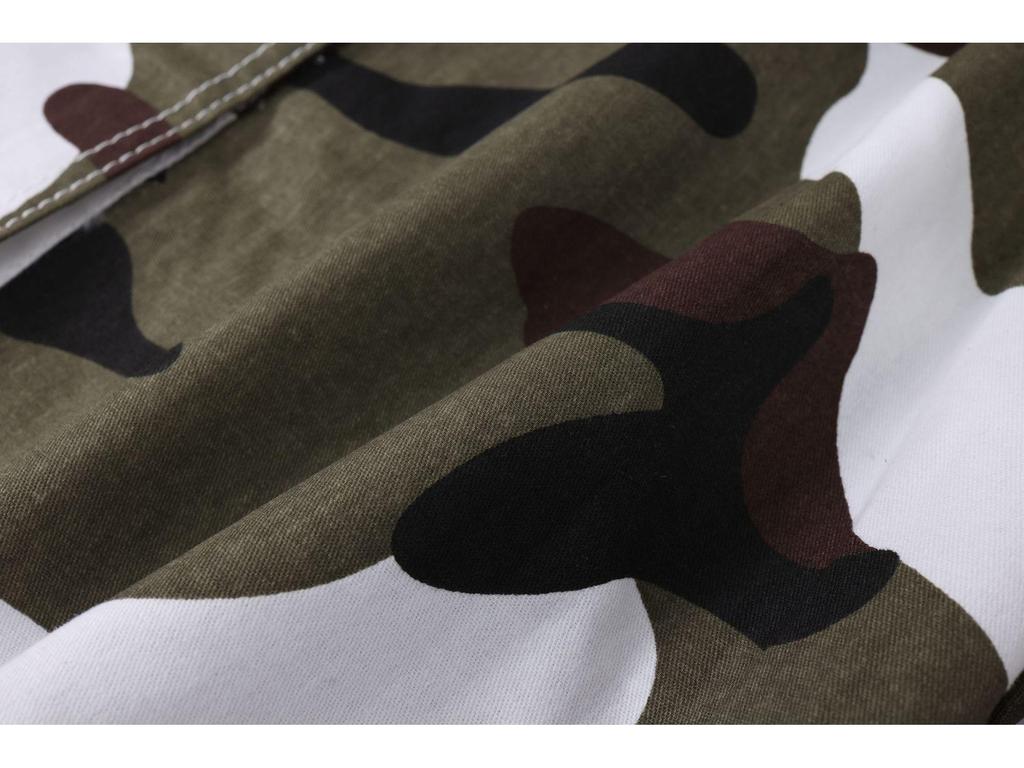 Men's Plus Size Camouflage Casual 5-Point Work Shorts - European & American Style