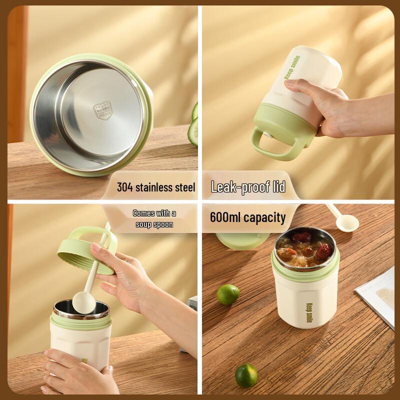 OLOEY Portable Insulated Breakfast Porridge Cup
