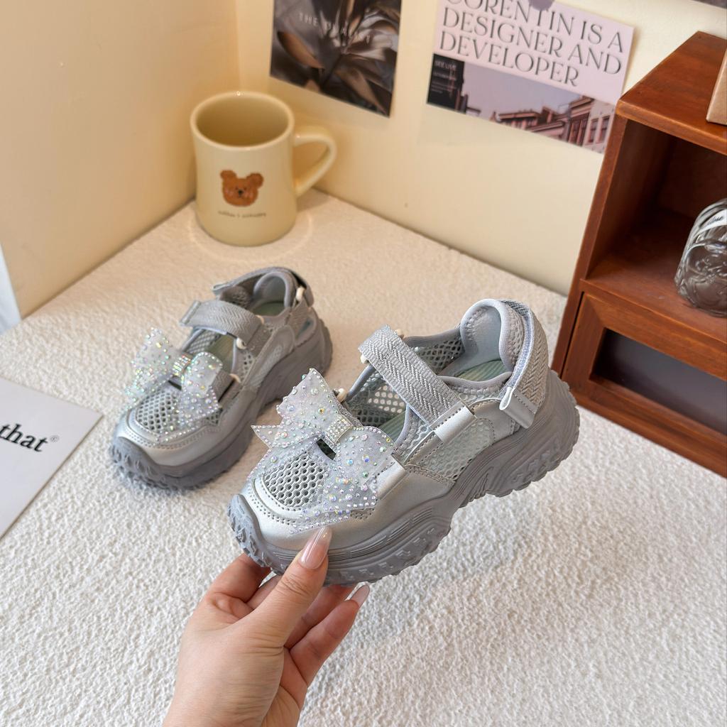 Sommer-Sneaker Neue Mode Atmungsaktive Sportschuhe Vielseitige Weiche Rutschfeste Sneaker Mädchen Süß Mittelalterliches Kind Freizeitschuhe