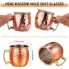 4pcs Mini Moscow Mugs 2oz Mule Shot Glasses For Home Kitchen Bar Drinkware (Rose Golden)