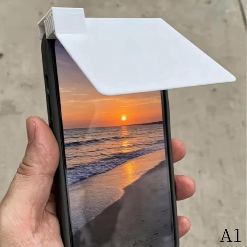 Phone Sunshade 1Pcs Anti-Reflection Screen Visibility Booster Lightweight Accessory for Cycling Riders