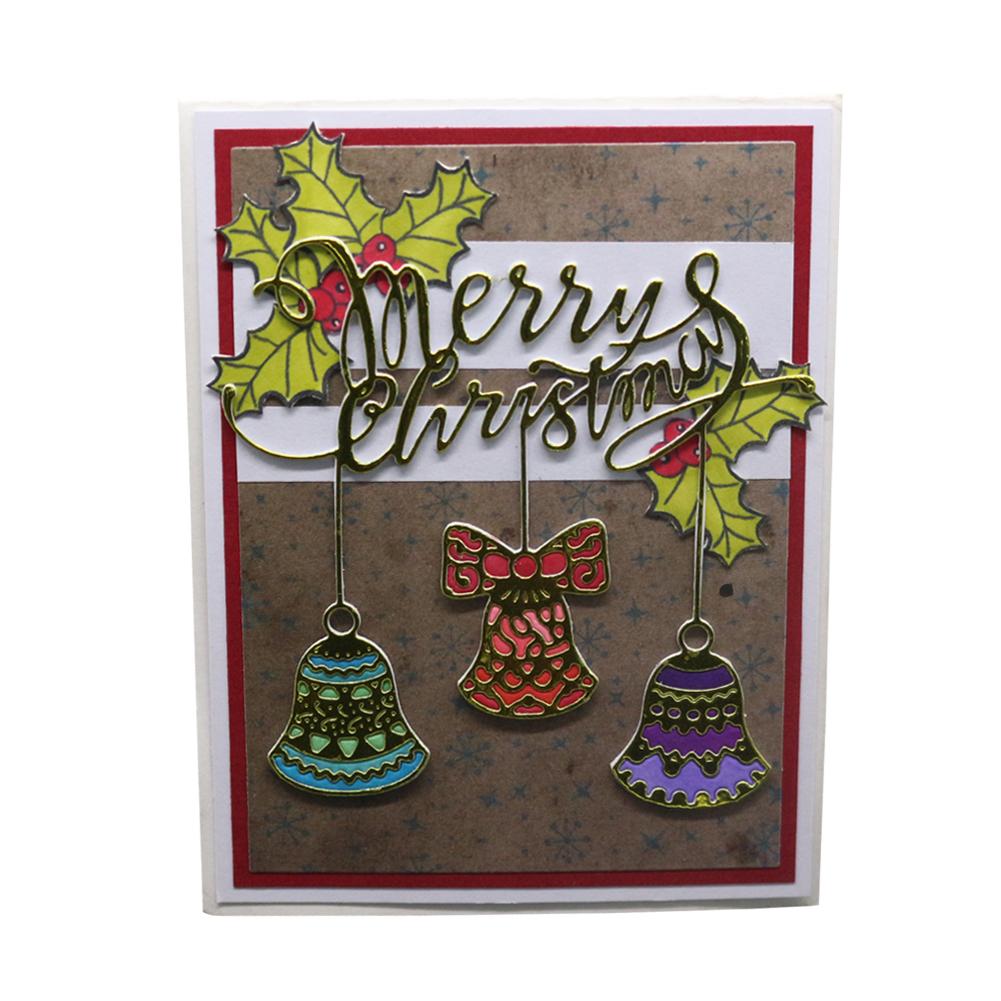 Merry Christmas Clock Frame Metal Silvery Stencil Embossing Cutting Dies For Diy Scrapbooking Paper Album Cards Making