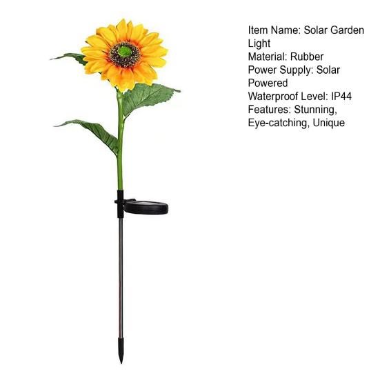 Solar Sunflower Light LED Garden Artificial Flower Light with 36956 Sunflowers Outdoor Waterproof Stake Light for Backyard Flower Bed
