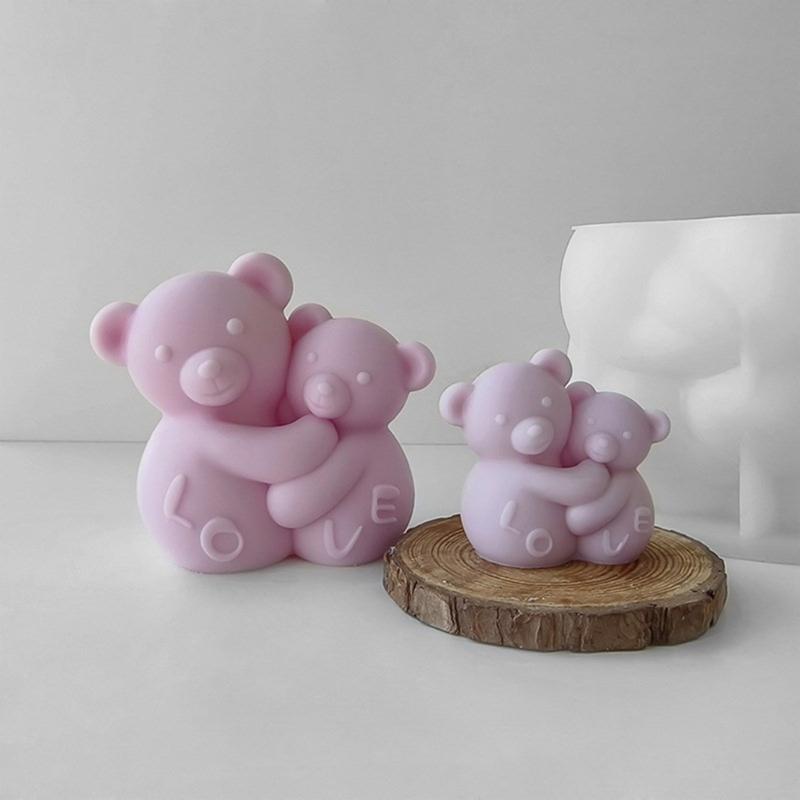 Hugging Bear Silicone Mold DIY Crafts Mold Scented Candle Mold DIY Table Ornament Mould Epoxy Resin Mold Nonstick