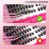 560 Tufts Of Diy Single Tufts Of False Eyelashes, Natural Thick D-Song Segmented Mixed Eyelashes