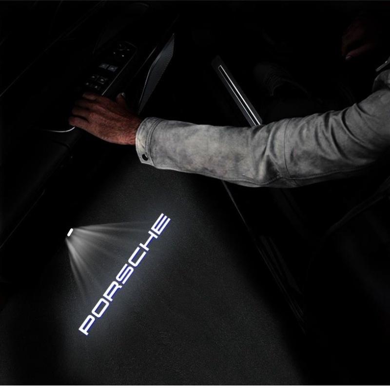 2PCS For Porsche Panamera 970 Boxster 986 987 911 997 LED Car Door Light Courtesy Icon Projector Welcome Lamps