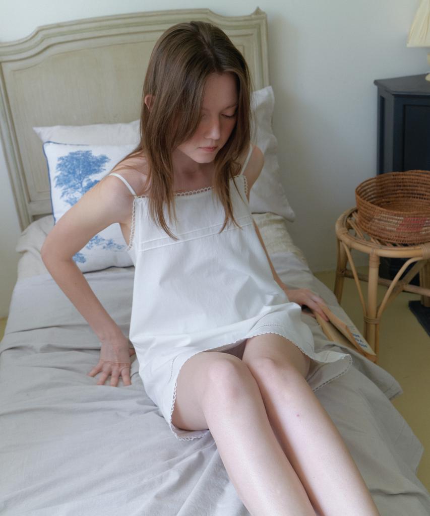 Aente Organic Sleeveless Dress - White