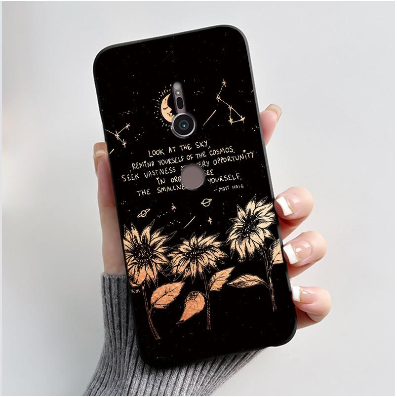 Casing For Sony Xperia XZ2 H8216 H8296 XZ3 H9436 H9493 Case Aesthetic Fashion Cute Cat Shockproof Black Silicone Soft TPU Cover