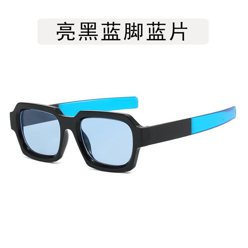 Lunettes pour Homme de Forme Carrée Style Hip Hop Couleur Contrastée Monture de Lunettes pour Femme Élégantes Bloquant la Lumière Bleue Lunettes pour Homme