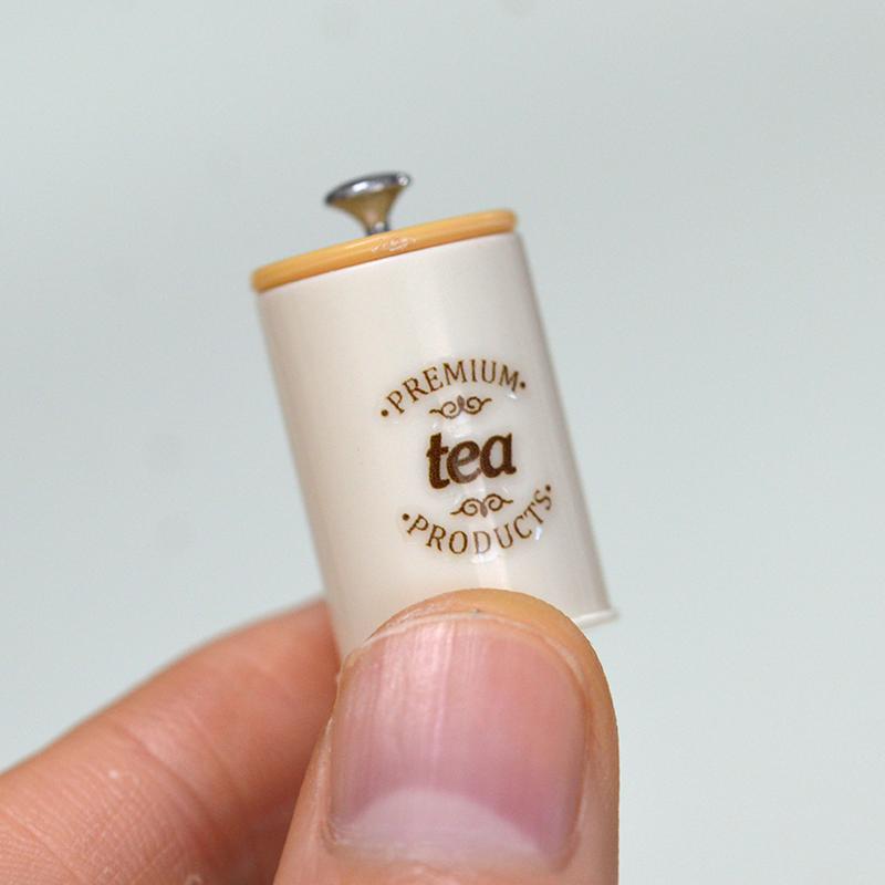 3Pcs Dollhouse Simulation Nordic Storage Jar Model Kitchen Storage Organzier Candy Box Miniature Food And Play Dry Goods Cans