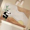 Panda Bathroom Floor Mat Toilet Diatom Mud Moisture-wicking Mat Toilet Door Slip-resistant Mat Bathroom Door Entry Carpet