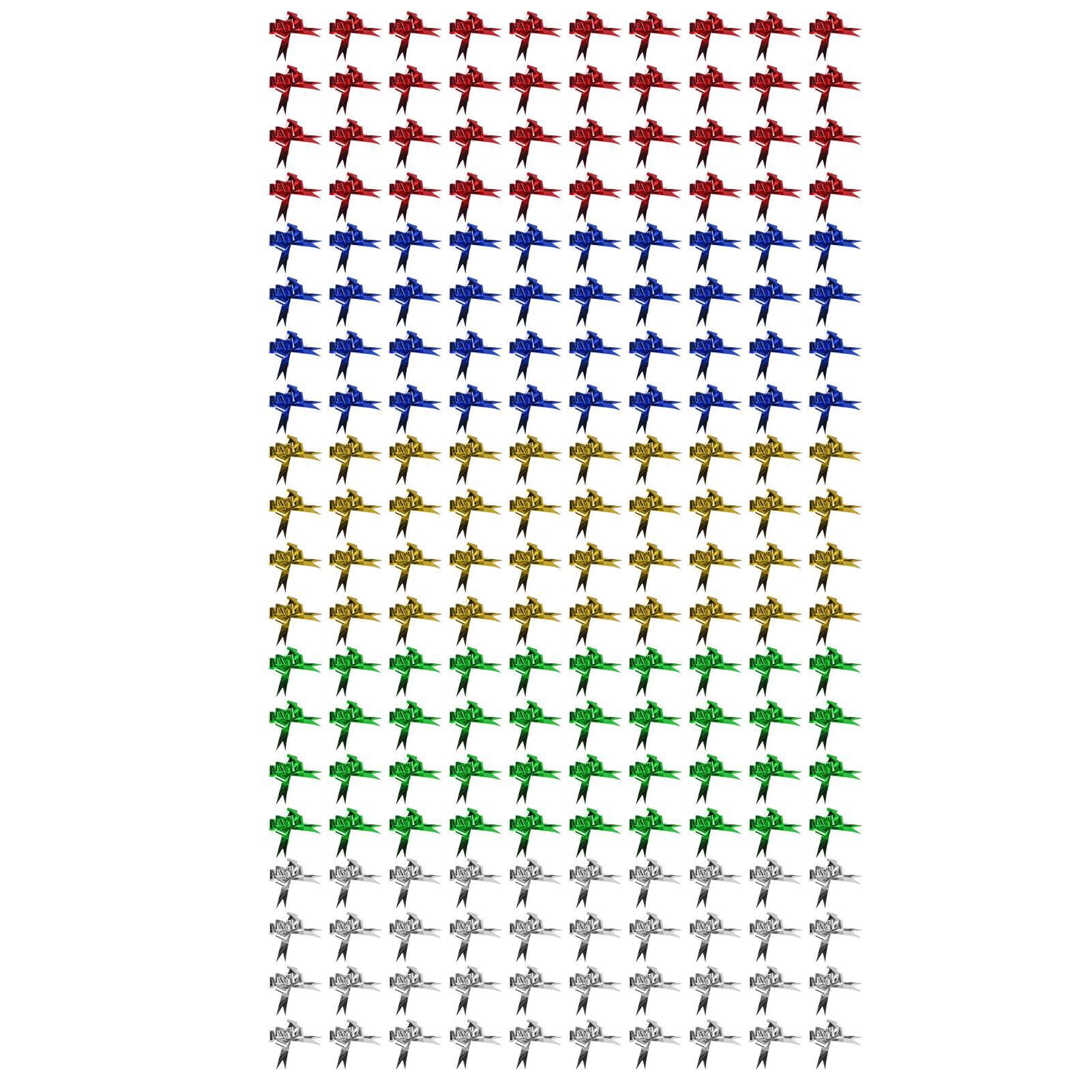 

200PCS Wrap Ribbon Pull Bows 3CM Colorful Plastic Long Lasting Use for Holiday Party Decorations