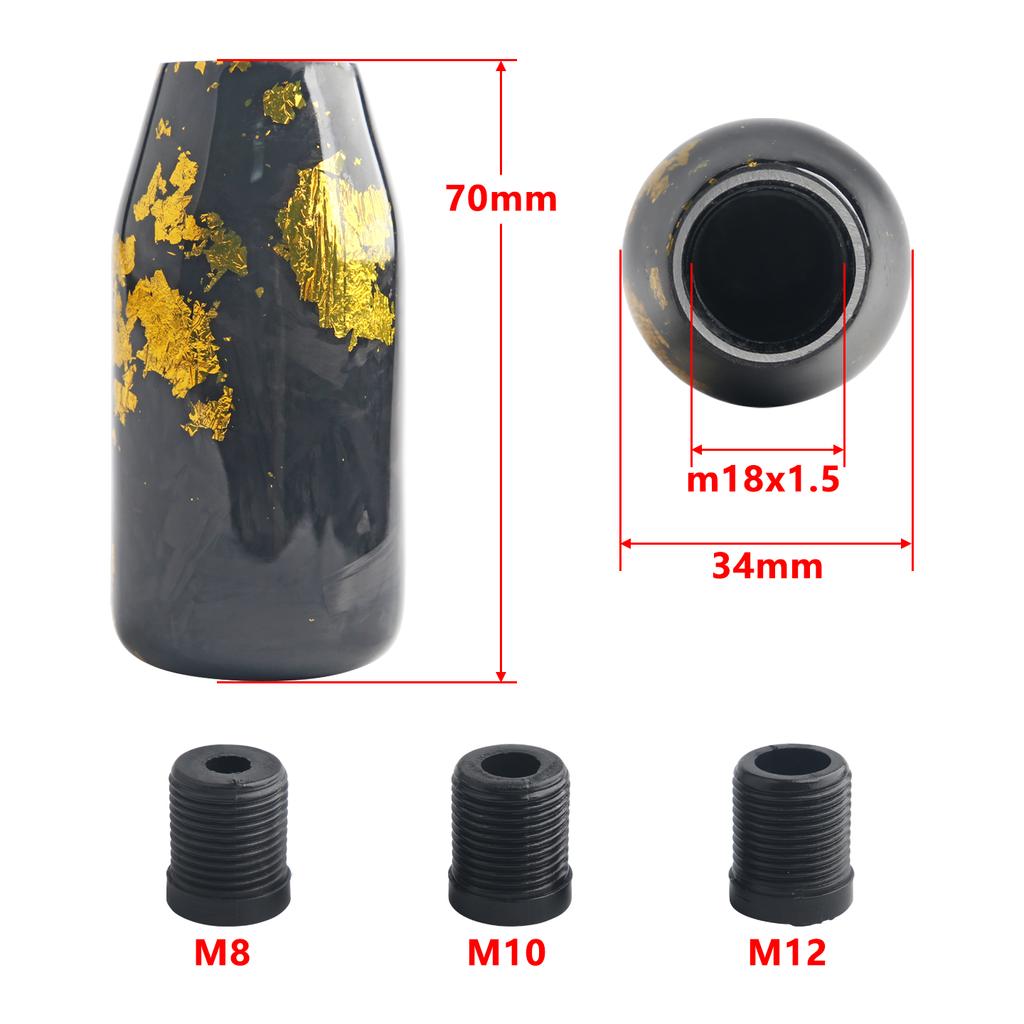 Racing Universal Forged Fiber Gear Shift Knob Cylindrical And Spherical Shift Knob For Most Car Decorations Accessories