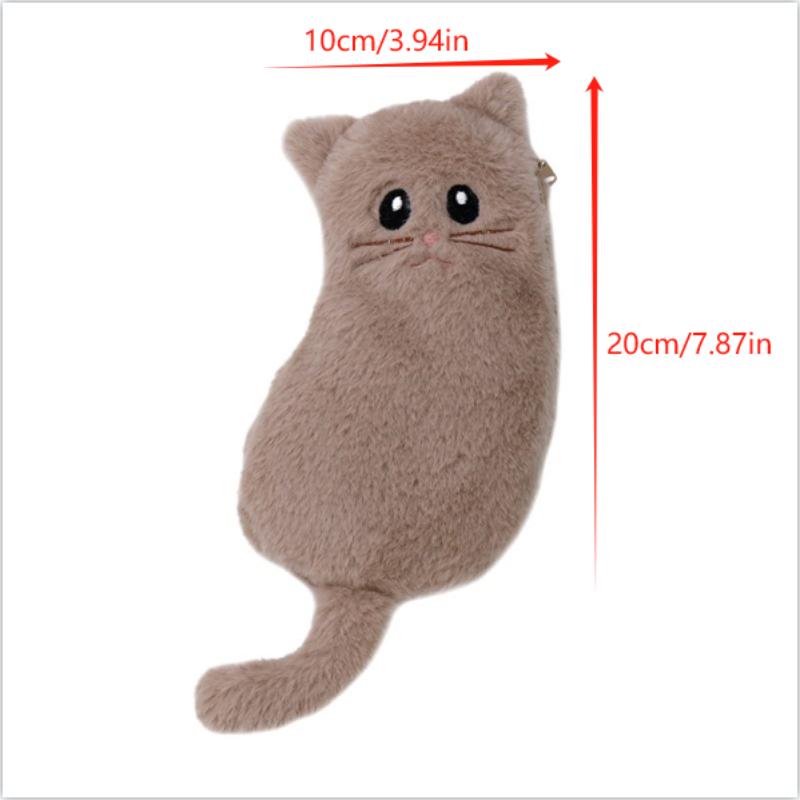 Cartoon Cute Cat Animals Plush Pencil Case Large Capacity Portable Travel Storage Bag School Supply Student Stationery Kids Gift