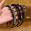 3 Strasssteine Koreanische Version mit gezahntem Anti-Rutsch-Stirnband, hochwertiges Haaraccessoire für den täglichen Gebrauch