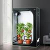 VEVOR Indoor Grow Tent, 120 x 60 x 180 cm, 600D High Reflective Mylar, Indoor Plant Tent with Observation Window, Floor Tray & Zipper