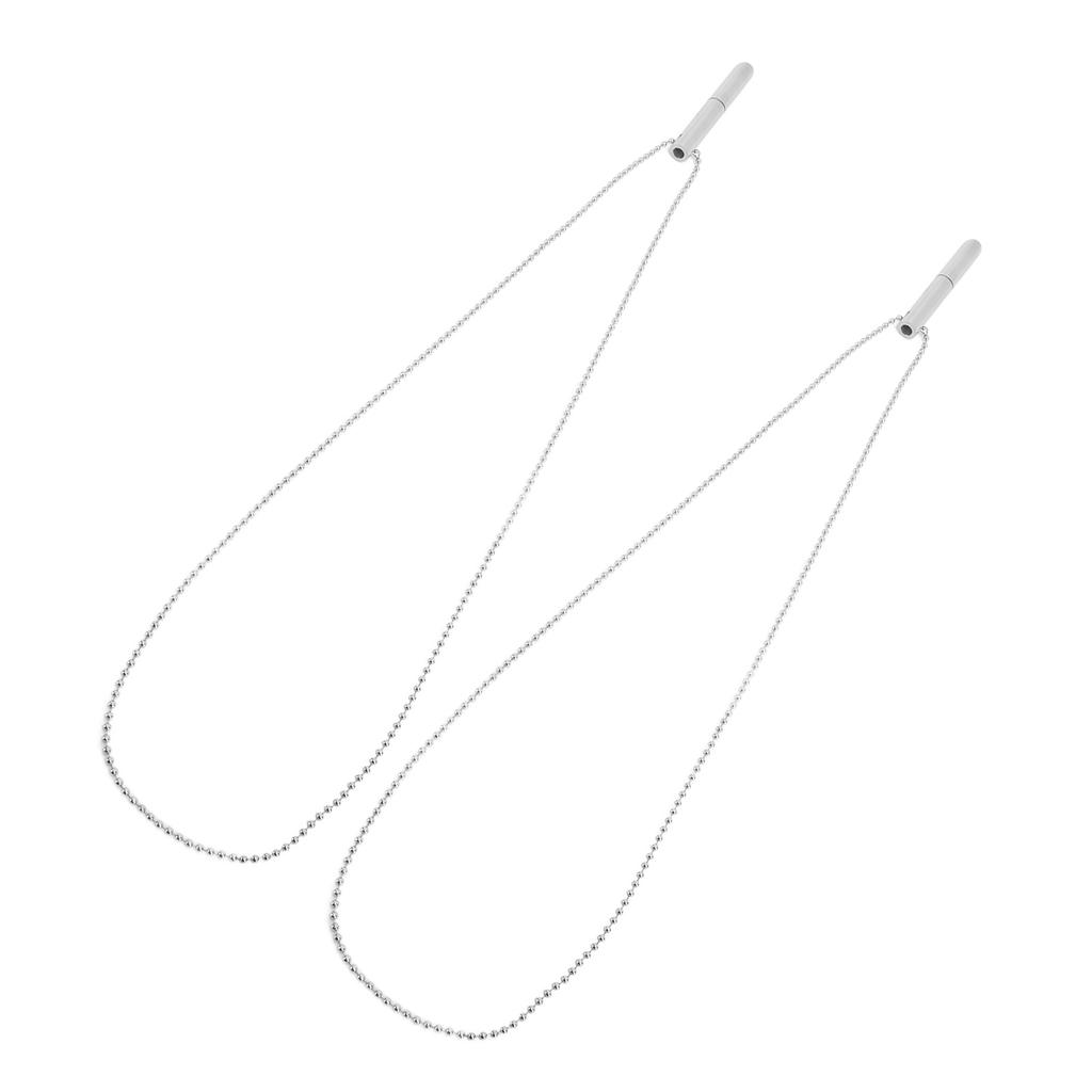 2PCS Stress Anxiety Relief Necklace Stainless Steel Mindful Breathing Exercise Device Whistle