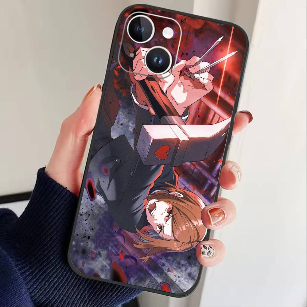 

Jujut-su I-Ichiji L-Kaisen Phone Case For iPhone 17 16 15 14 13 12 Max Plus Silicone Black Cover iPhone16se4
