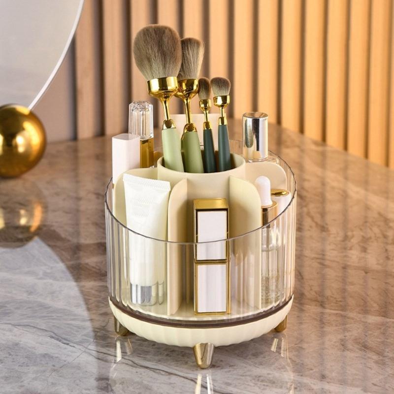 Stylish Cosmetic Holder Rotatable Makeup Storage Case Space Saving Organizers Home Accessory for Beauty Products